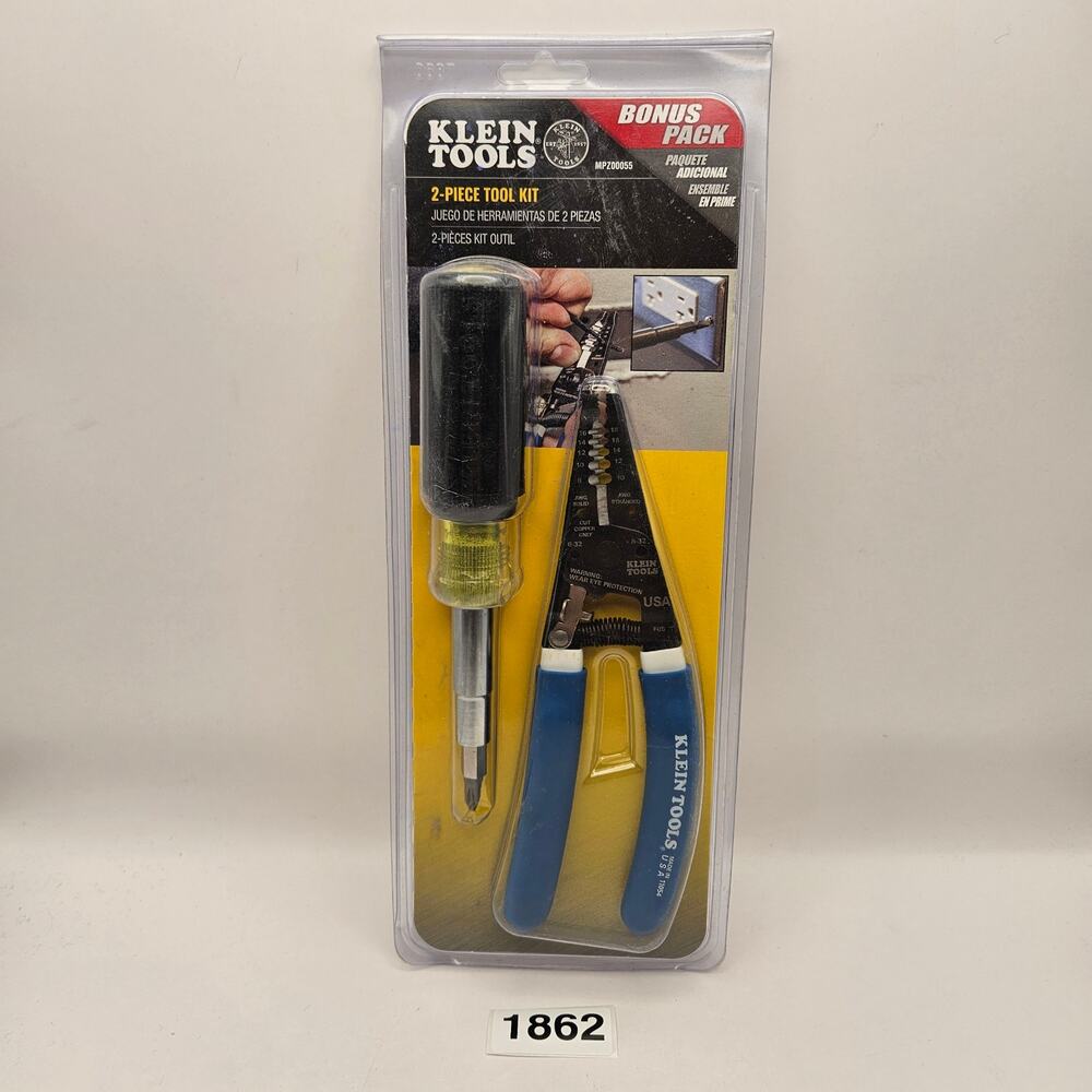 KLEIN TOOLS WIRE STRIPPER AND 11 IN 1 MUTIBIT SCREW DRIVER TOOL SET (2-PIECE)NIB